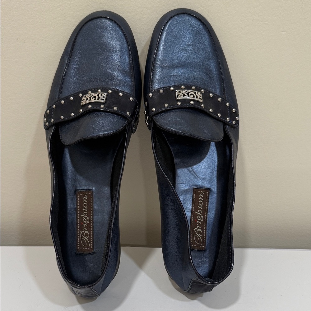 Brighton Navy Blue Loafers (sz 8 Narrow) - Picture 5 of 7